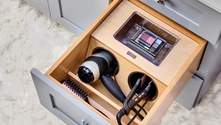 hair dryer bathroom organizer