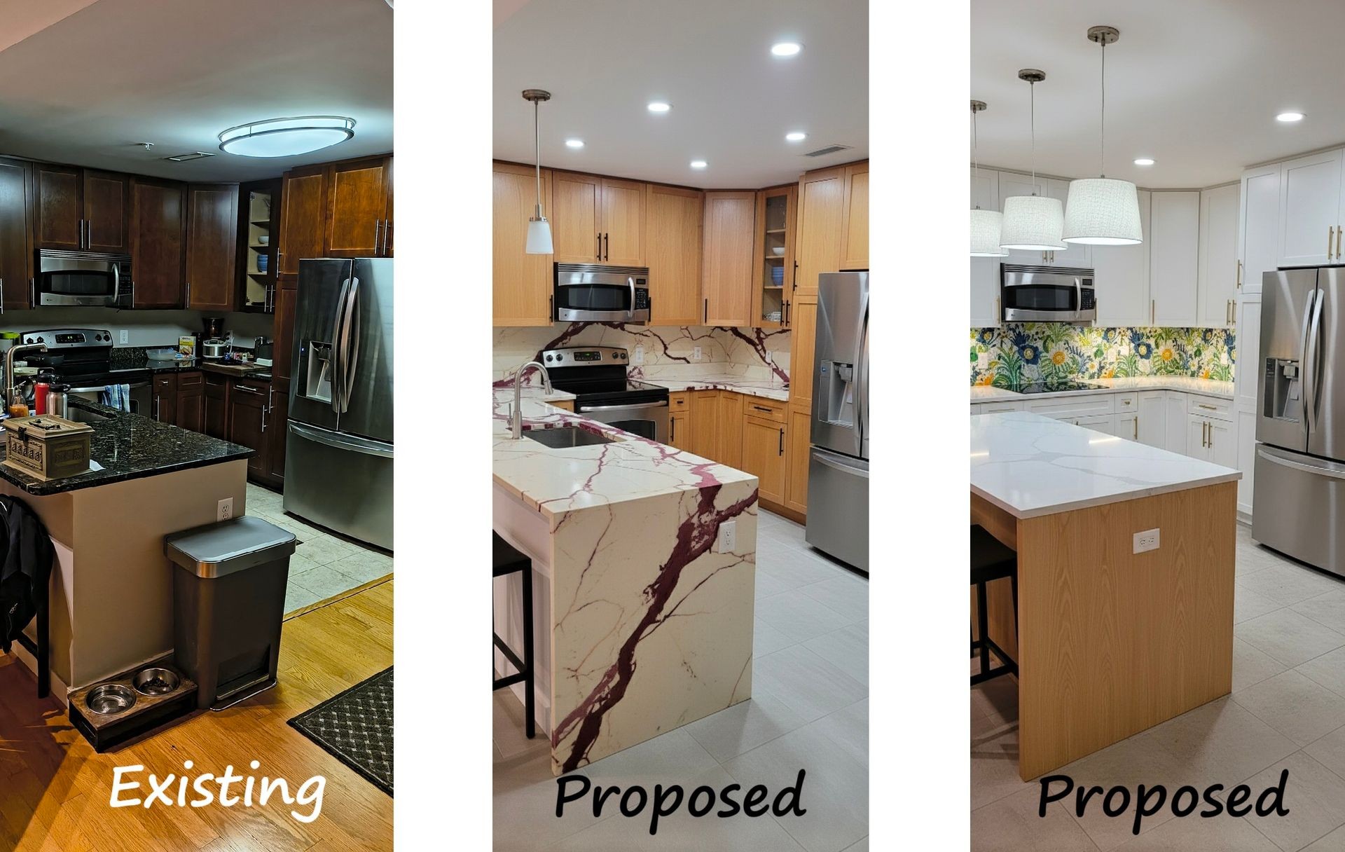 ai simulation, ai rendering, mood board, design proposal, condo kitchen in washington DC, expert kitchen designer, quartz countertop, marble countertops, 